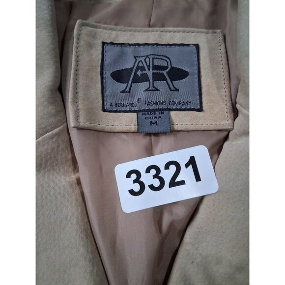 Y2k Vtg AR Bernardo Fashion Suede Womens size Medium Stitch Hippie Grunge Blazer - Picture 10 of 15